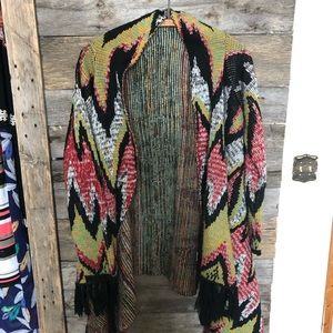 Woven heart cardigan